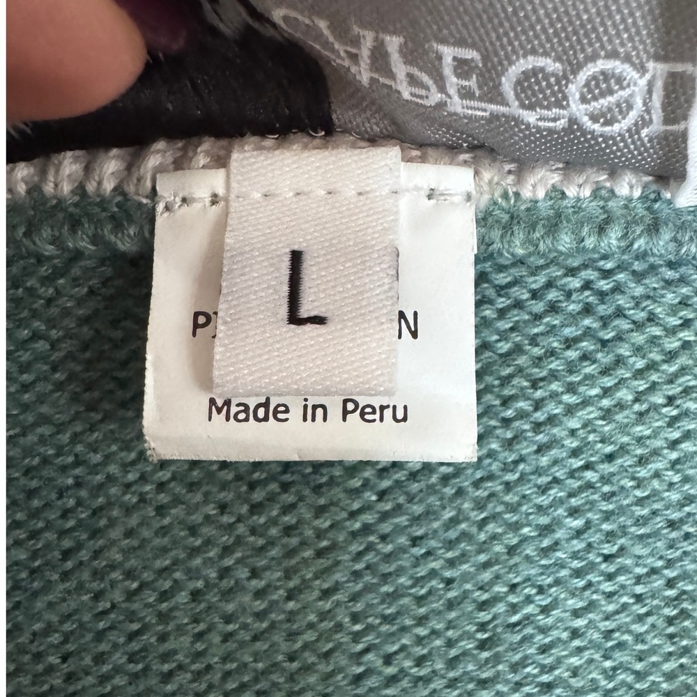Puritan Cape Cod Mens Quarter Zip Pima Cotton L‎ Sweater Layers 2010s Coastal - Picture 8 of 11